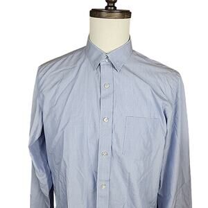 UNTUCKit Blue Shirt Men's XL Cotton Long Sleeve Button Down